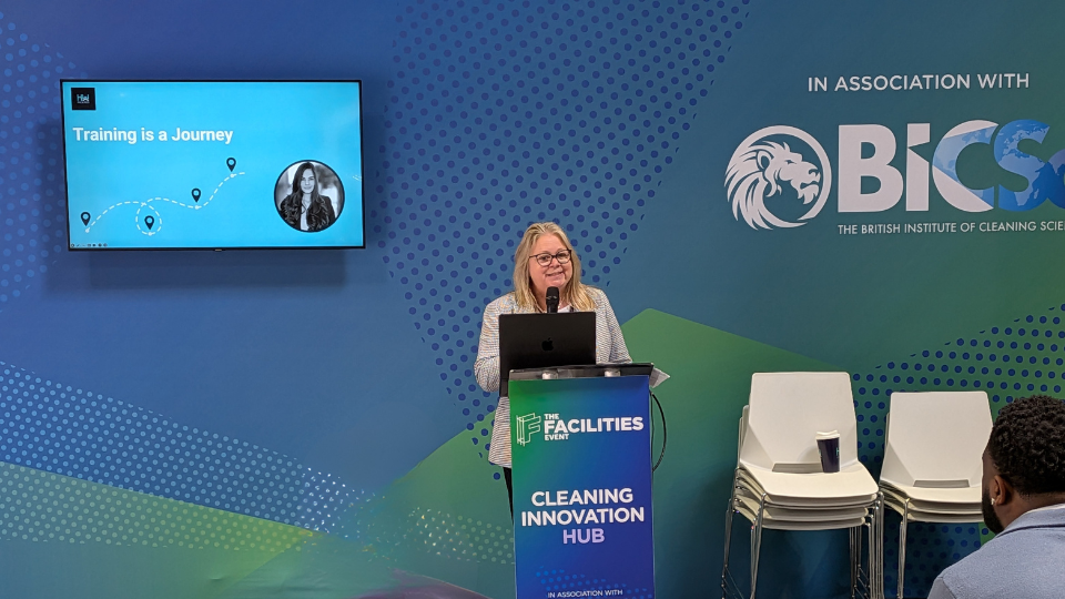 Jan Marriott, Head of HSEQ, presenting at The Workplace Event